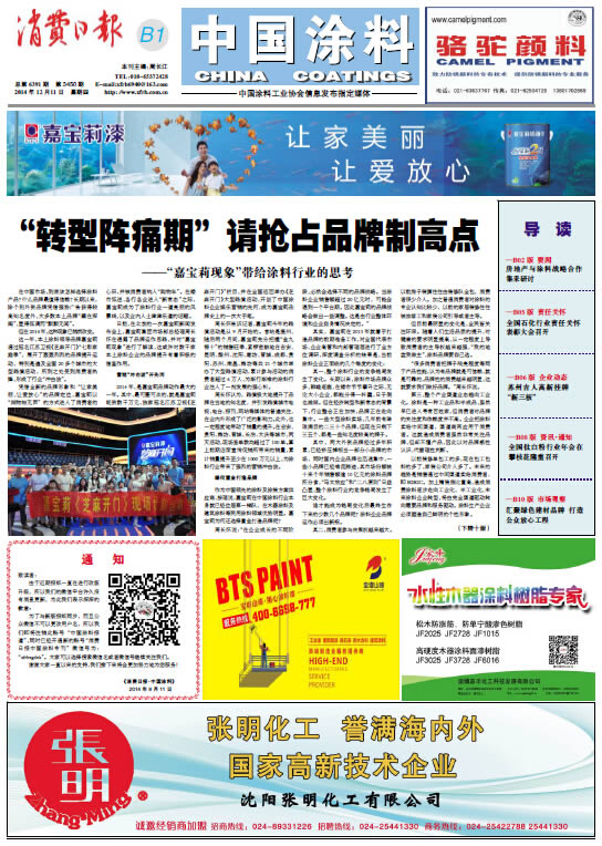 “轉型陣痛期”請搶占品牌制高點<br>——“嘉寶莉現象”帶給涂料行業的思考